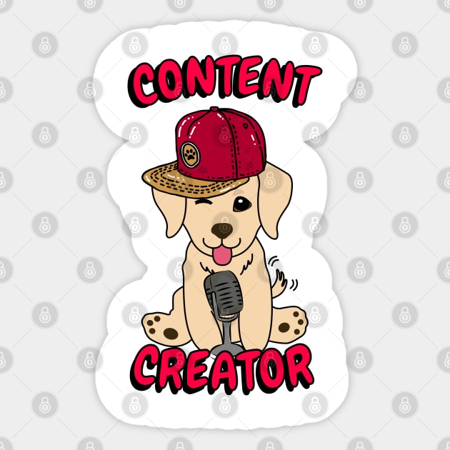 Cute retriever is a content creator Sticker by Pet Station